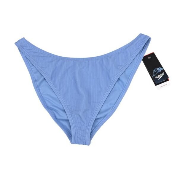 NWT SPEEDO Women's Rib Scoop Bikini Bottom Blue Size XL - Picture 3 of 8